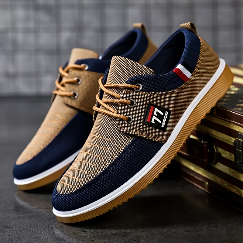 Knit Fabric Lace Up Sneakers - Neue Modische Trendige Herrenschuhe Lässige Sportschuhe