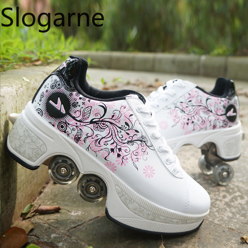 Women'S Shoes - Frauen 4-Räder Verformung Rollschuhe Schuhe Männer