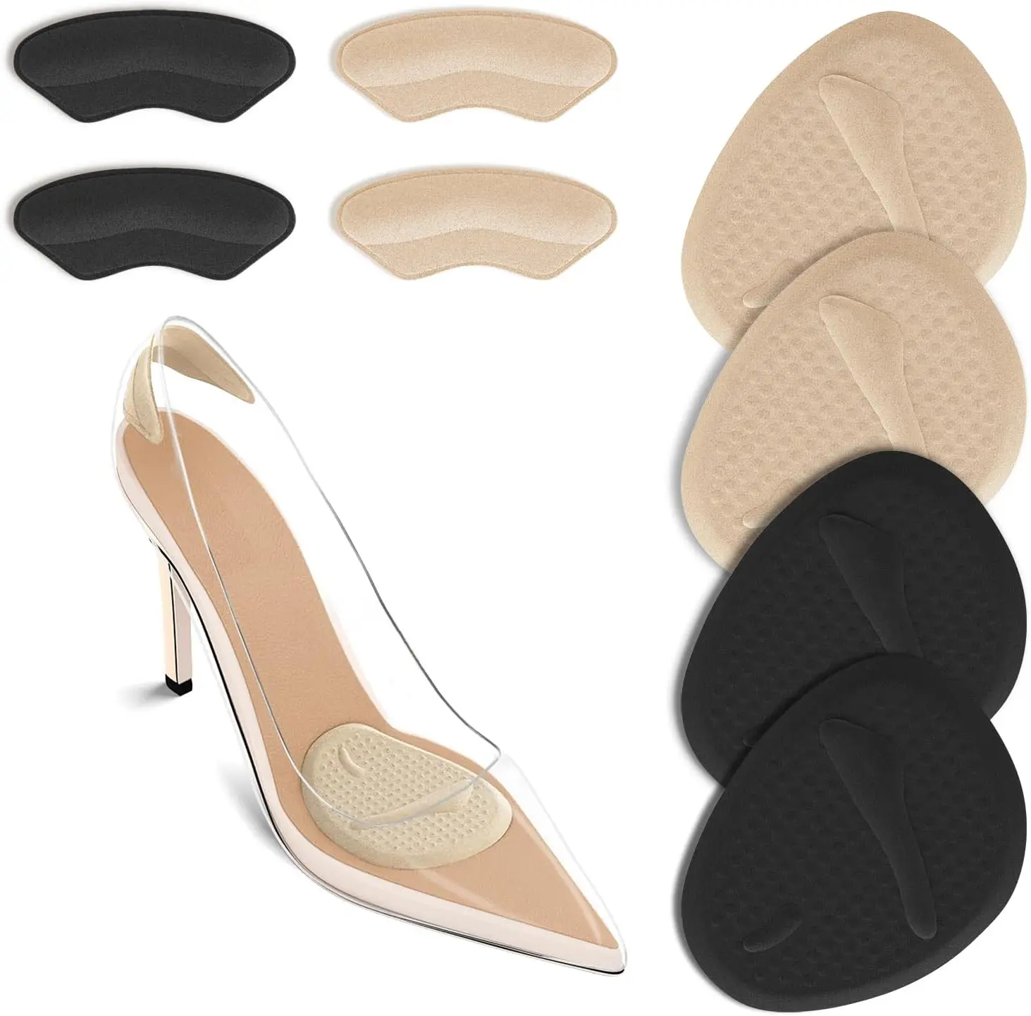 Women'S Shoes - 2 Sets Fersenpolster, Ballenkissen, Mittelfußpolster, Schuheinlagen